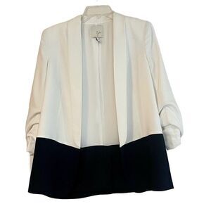 Joie Lollasa B Colorblock Open Front Scrunch Sleeve Jacket Size 6